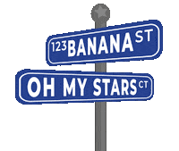 Banana Roadsign Sticker by Glennda Baker