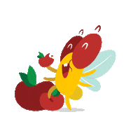 aputski eating eat fly healthy Sticker