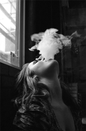 girl smoking GIF