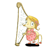 Bella Harfe Sticker by Die kleine Spinne Widerlich