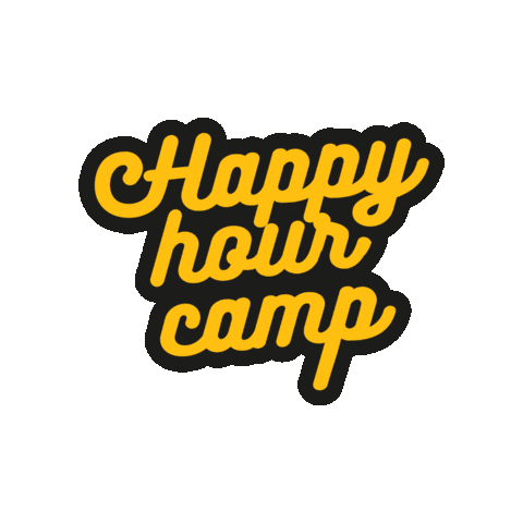 HappyHourCamp giphygifmaker mountains happy hour snowboarding Sticker