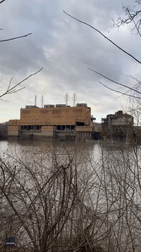 Controlled Demolition Crumbles Retired Coal Power Plant in West Virginia