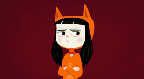 Sniff Reaction GIF by Kitty Is Not A Cat