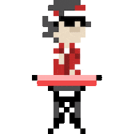 Pixel 8Bit Sticker by salim cheeks