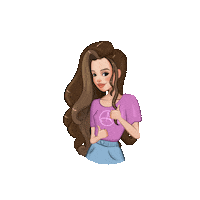 allart_artist happy girl like super Sticker