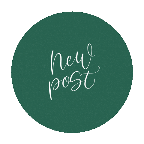 New Post Calligraphy Sticker by Green Country Creative