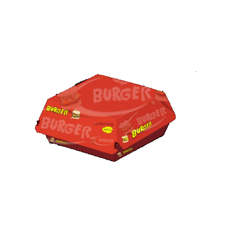 Box Burger Sticker by Gutter Cat Gang