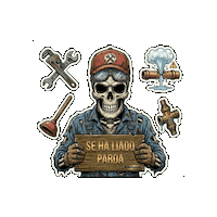 Skull Error Sticker