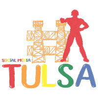 Golden Driller Smtulsa Sticker by Social Media Tulsa