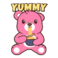 Hungry Teddy Bear Sticker by BEARISH