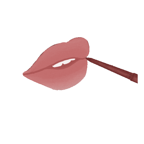 Lips Lip Liner Sticker by By Lizzie Parra