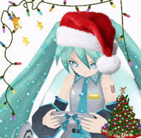 Katgyuhoney hatsune miku christmas hatsune miku navidad miku navidad hatsune miku merry christmas GIF