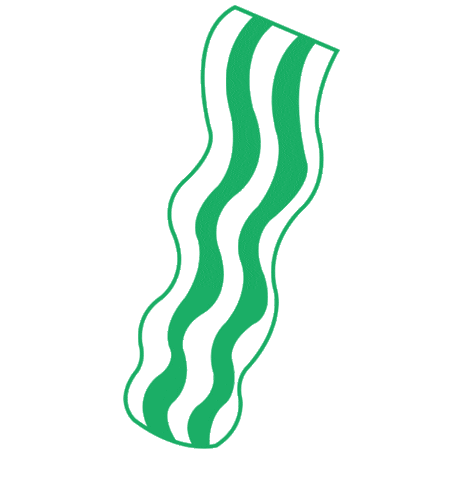 breakfast bacon Sticker by Highly Likely