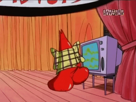 megazord13 giphygifmaker butt red guy cow and chicken GIF