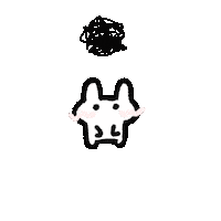 PAKYAU2022 rabbit 插畫 pakyau pakyau2022 Sticker