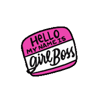 oitozerooitodesign hello girl power female girlboss Sticker
