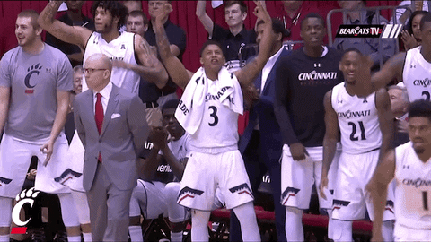 cincinnati bearcats celebration GIF by University of Cincinnati Athletics
