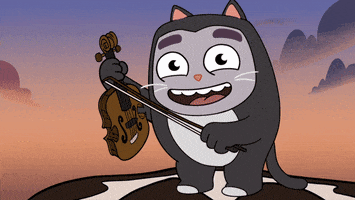 Cat And The Fiddle Hey Diddle Diddle GIF by The Lunartics
