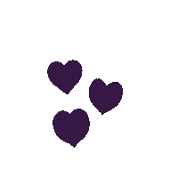 Purple Hearts Love Sticker by C tout toi