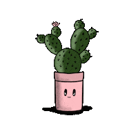 Ctouttoi happy cactus girly heureux Sticker