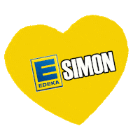 edeka_simonleinefelde heart herz simon gelb Sticker