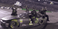nascar happy celebrate car win GIF