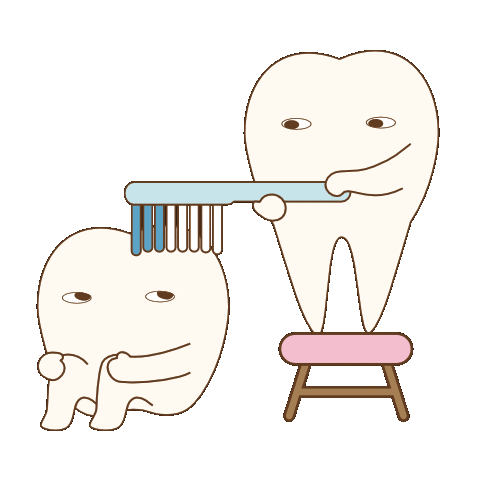 dental_sozai giphyupload cleaning tooth toothbrush Sticker