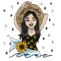 Girassol Chapeus Sticker