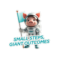 Pig Astronaut Sticker by BTA Aditivos