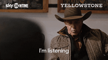 Cowboy Listening GIF by SkyShowtime