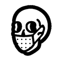 Mask Skull Sticker by PlugYourHoles
