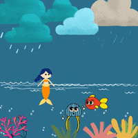 Ocean Mermaid GIF by Maria Johnsen