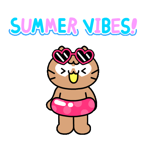 Summer Solstice Cat Sticker by Mikitti