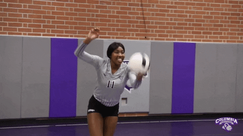 Women Volleyball GIF by Columbia College