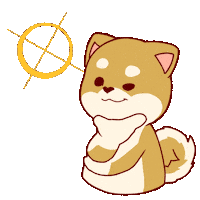 kuromies_xxx reaction dog sticker thinking Sticker
