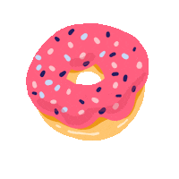 polypastel pink aesthetic donut sparkles Sticker