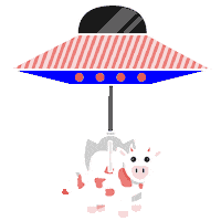 space cow Sticker by yip yips