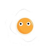 fried egg eyes Sticker by Kim Campbell