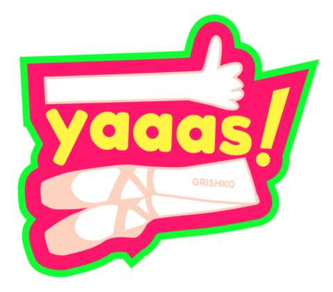 Ballerina Yes Sticker by Grishko