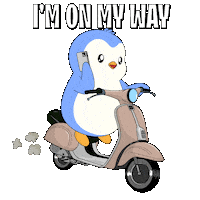 Talking On My Way Sticker by Pudgy Penguins