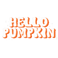 hannahcollective hello fall pumpkin hello pumpkin Sticker