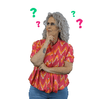 bymarielle nadenken afvragen denkend bymarielle Sticker