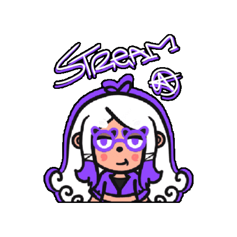 Girl Streaming Sticker