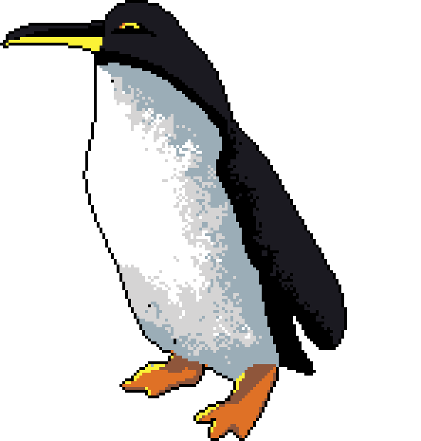 PositPixel giphyupload penguin pixel art sprite Sticker