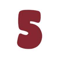 Numbers Maroon Sticker by Small Girls PR