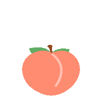 Booty Peach Sticker by growwithjo