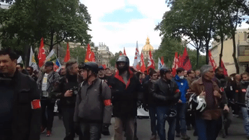 Tear Gas Shrouds Paris Anti-Labour Reform Protest