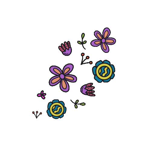 studioespresso happy flowers spring doodle Sticker