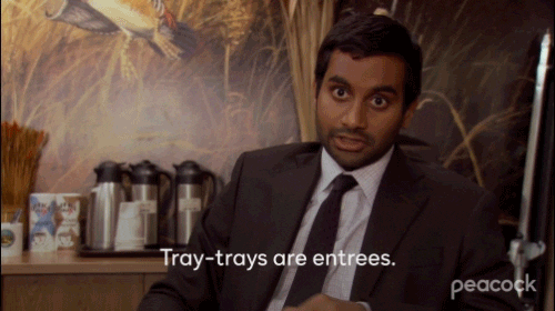 Parks And Recreation Entree GIF by PeacockTV