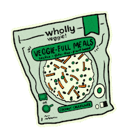 Whollyveggie food green health vegan Sticker